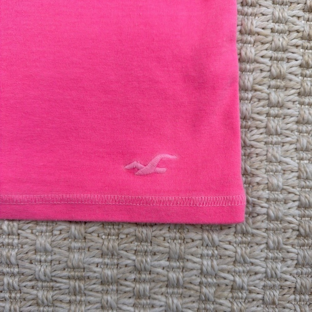 Y2K Hollister Lace Trim Cami Tank Top Womens M Pink Preppy 2000s Fitted Long - Picture 5 of 9